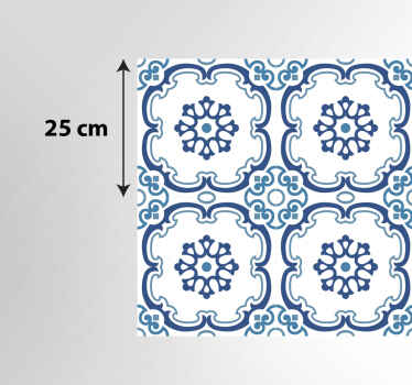 Portuguese tile pattern kitchen vinyl rug - TenStickers