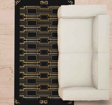 Elegante geometriske mønstre moderne vinyl tæppe - TenStickers