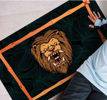 Junglens konge på det vilde moderne tæppe - TenStickers