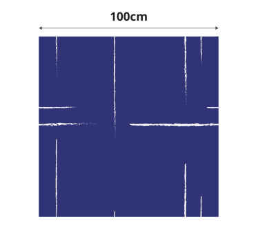 Modern lijnpatroon vinyl tapijt blauw - TenStickers