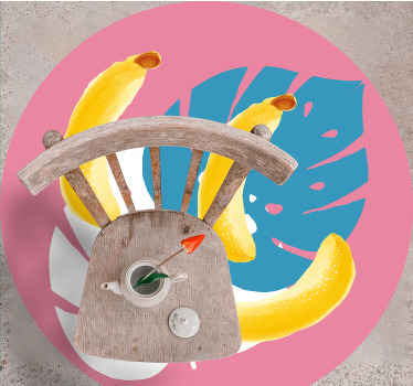 Alfombra vinílica cocina motivo de plátano tropical - TenVinilo