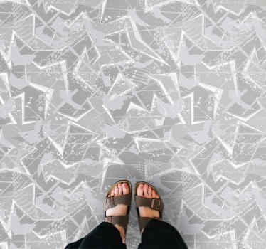 회색 80's 고급 그래픽 빈티지 깔개 - TenStickers