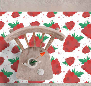 Vinyl Teppich Blumen lebendiges beerenmuster - TenStickers