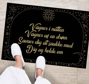 Citat - vågner i natten custom tæppe - TenStickers