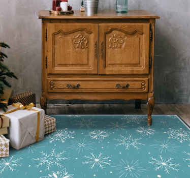 Tappeto Vinile Natale stile fiocco di neve - TenStickers