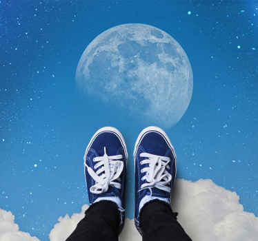 Mažas mėnulio vaizdas į gamtą vinilo kilimas - „Tenstickers“