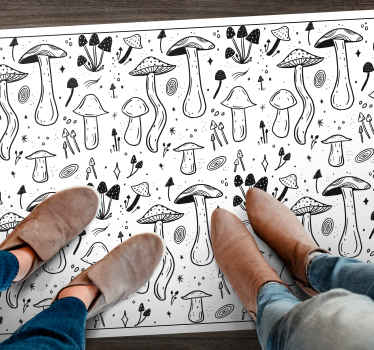 Svampe-luner natur vinyl tæppe - TenStickers