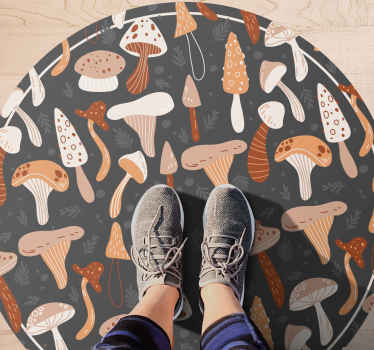 Moderní vzor s houbami květinovým kobercem - TenStickers