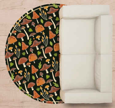 Appelsinsopp og grønne blader vinyl teppe blomster og planter - Tenstickers