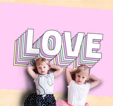 Vinyl Teppich Spruch liebe typografie anzeige - TenStickers