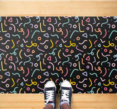 Renkli soyut girdaplar geometrik pvc halı - TenStickers