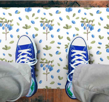 Botanic aquarella pattern floral rug - TenStickers