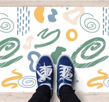 Abstract Swirl Patterns minimalistic rug - TenStickers