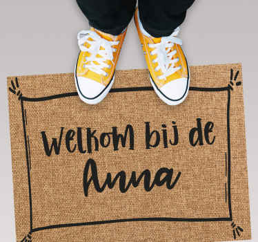 Gastvrij ontwerp vinyl tapijt met naam - TenStickers