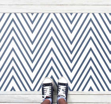 Bold Chevron Pattern geometric vinyl rug - TenStickers