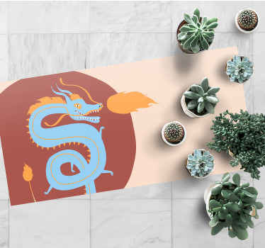 Vinyl Teppich ethnisch drachengeist - TenStickers