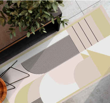 Abstract geometric layers modern vinyl carpet - TenStickers