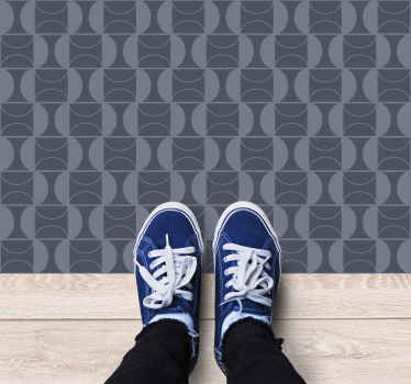 Dairesel desenli stil geometrik pvc halı - TenStickers