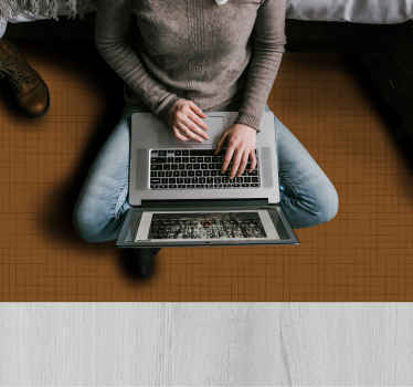 Površina z mrežastim vzorcem Rjavi vinilni preproga - TenStickers