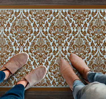 Elegant floral arrangement vintage vinyl rug - TenStickers