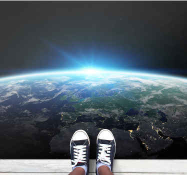 Vinyl Teppich Jugendzimmer der helle horizont der erde - TenStickers