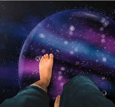 Vinyl Teppich Sterne kosmische blasenillusion - TenStickers