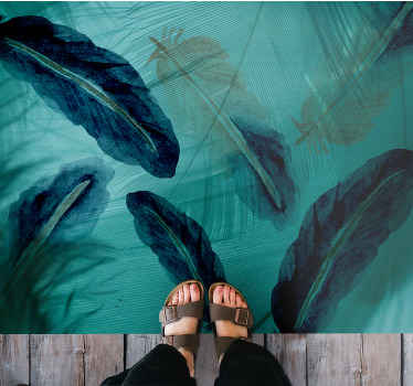 Grøn tropisk oase natur vinyl tæppe - TenStickers