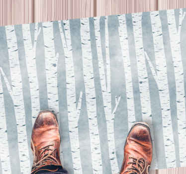 Birketræ mønster natur vinyl tæppe - TenStickers