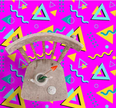 1980'ler memphis deseni geometrik pvc halı - TenStickers