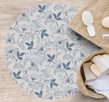 vinylový koberec do kúpelne kvetinový pokoj - Tenstickers