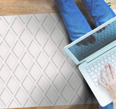 3d rombe "hamptons" mønster vinyl teppe geometrisk - Tenstickers