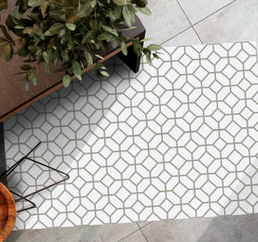 Alfombra vinílica hidráulica arreglo de panal - TenVinilo