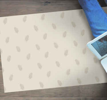 Bladmønstret accent natur vinyl tæppe - TenStickers