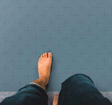 Alfombra vinílica nórdica Elegante diamante azul - TenVinilo
