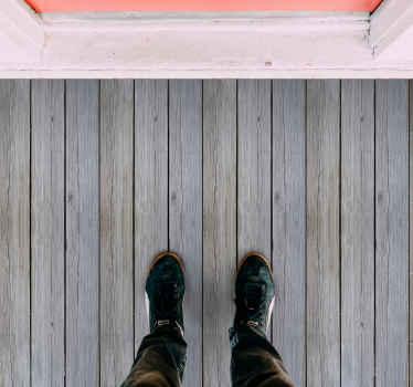 Vinil podovi efekt drva izblijedjele sive daske - TenStickers