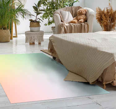 Alfombras vinílicas modernas Arcoiris pastel estilo "kawaii" - TenVinilo