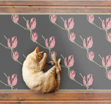 Vinyl tapijt Bloemen en planten Kleine magnolia roze - TenStickers