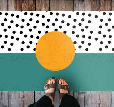 Circle and Dots minimalistic rug - TenStickers
