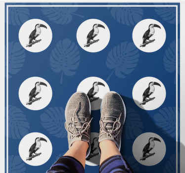 Vinil podovi životinja uzorak tropskog tukana - TenStickers