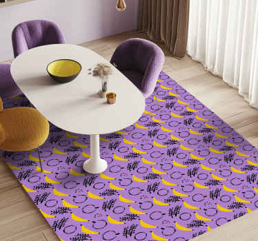 African style purple banana design modern rug - TenStickers