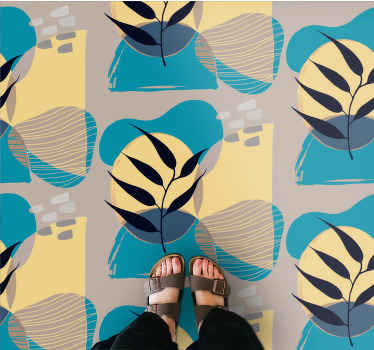 Vinil podovi cvijeće i biljke apstraktni botanički uzorak - TenStickers