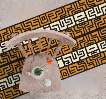 Vinyl Teppich gestreift geometrisches Labyrinthmuster - TenStickers