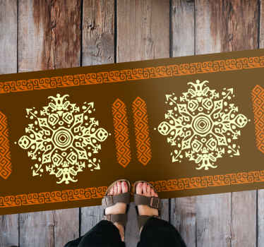 Mandala Motif Ensemble mandala vinyl rug - TenStickers