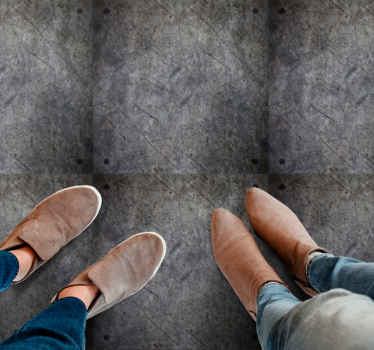 Tapete de piso de decoração industrial com efeito de metal - TenStickers