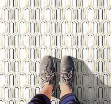 Kemer desen tasarımı geometrik pvc halı - TenStickers