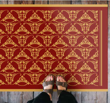 Alfombra vinílica vintage elegancia inspirada en mandalas - TenVinilo