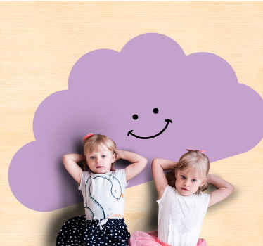 Ljubičasti smješko oblak dječja prostirka za igru - TenStickers