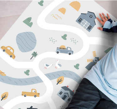 乙烯基地毯道路 有趣的道路设计 - TenStickers