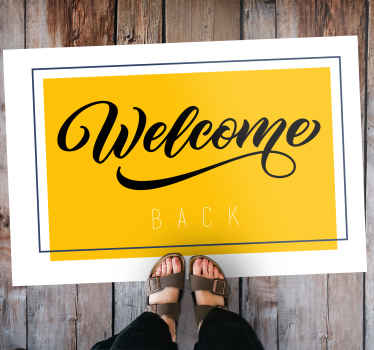 Tapete vinílico hall de entrada bem vindo de volta saudação - TenStickers