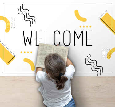 Megafon dikdörtgen halı ile karşılama - TenStickers